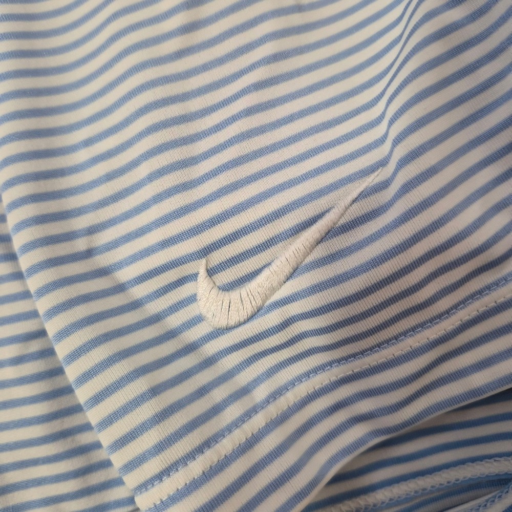 Ole Miss Rebels Nike Golf Mens XL Standard Dri-FIT Blue Striped Polo Shirt - Picture 6 of 10